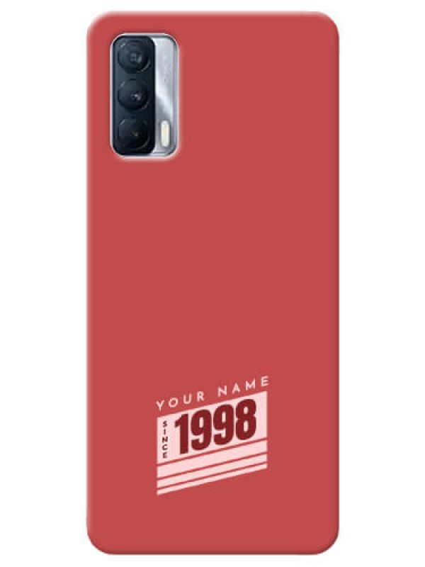 Custom Realme X7 Phone Back Covers: Red custom year of birth Design