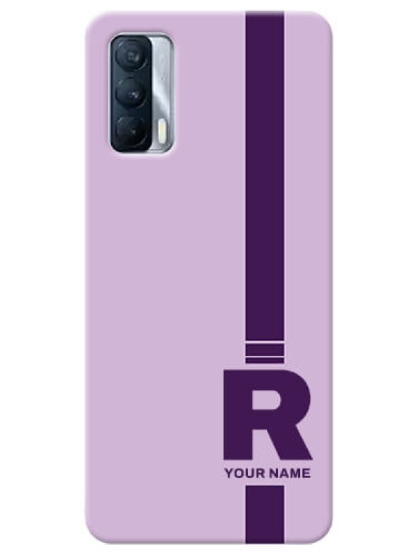 Custom Realme X7 Custom Phone Covers: Simple dual tone stripe with name Design