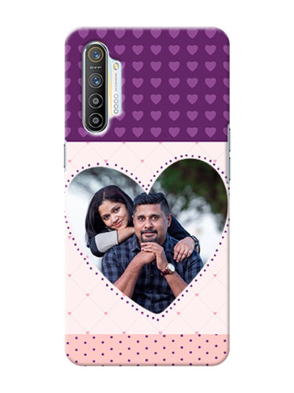 Custom Realme XT Mobile Back Covers: Violet Love Dots Design