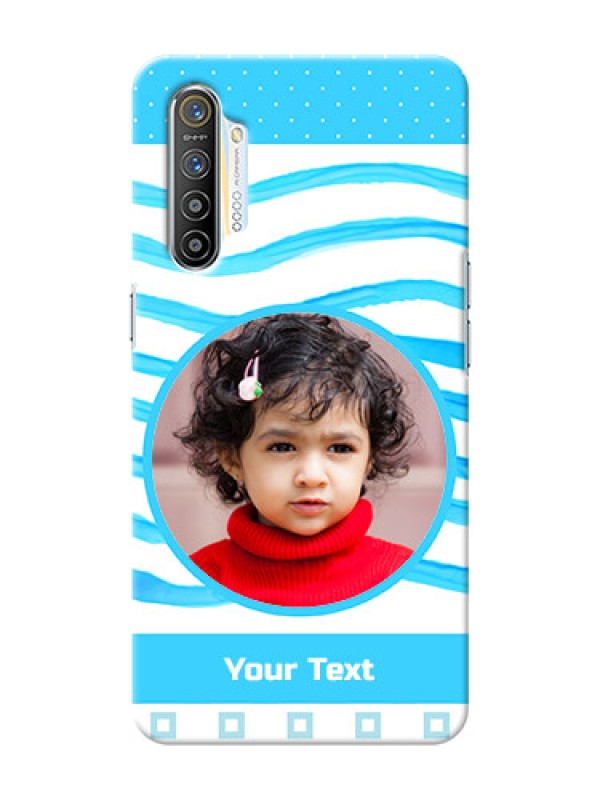 Custom Realme XT phone back covers: Simple Blue Case Design