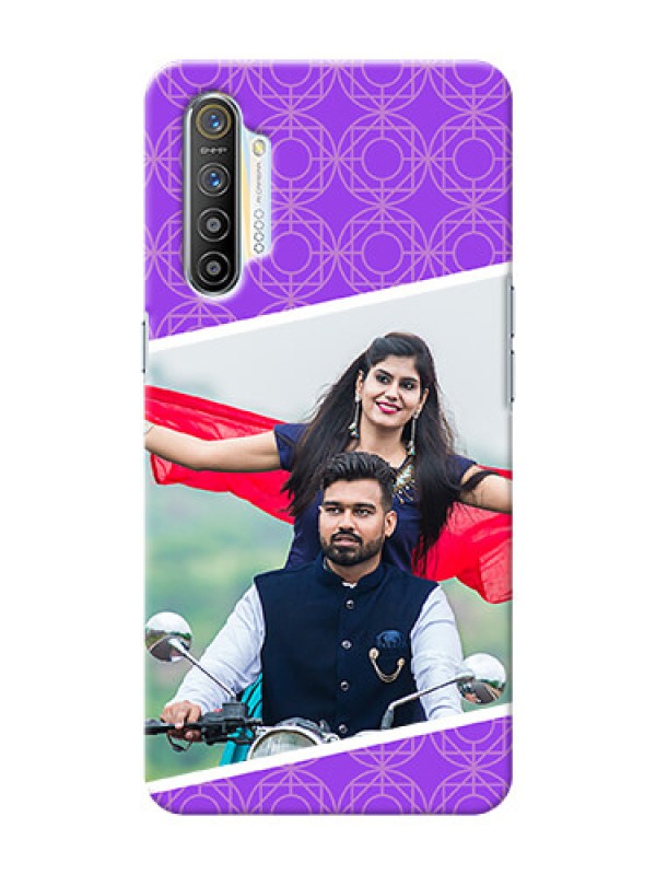 Custom Realme XT mobile back covers online: violet Pattern Design