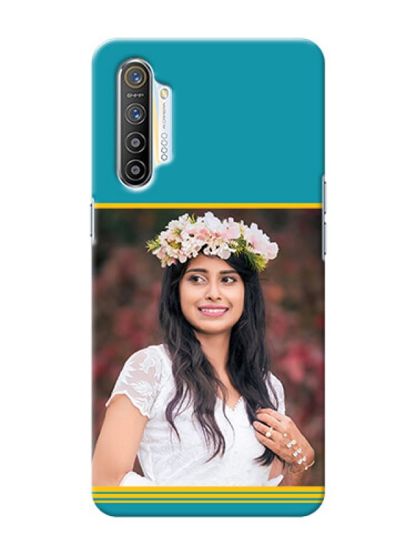 Custom Realme XT personalized phone covers: Yellow & Blue Design 