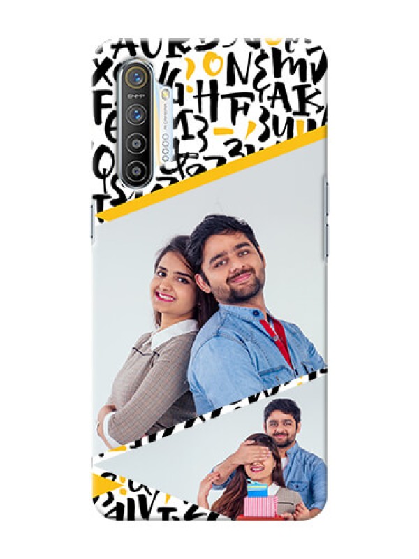 Custom Realme XT Phone Back Covers: Letters Pattern Design
