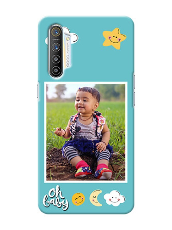 Custom Realme XT Personalised Phone Cases: Smiley Kids Stars Design