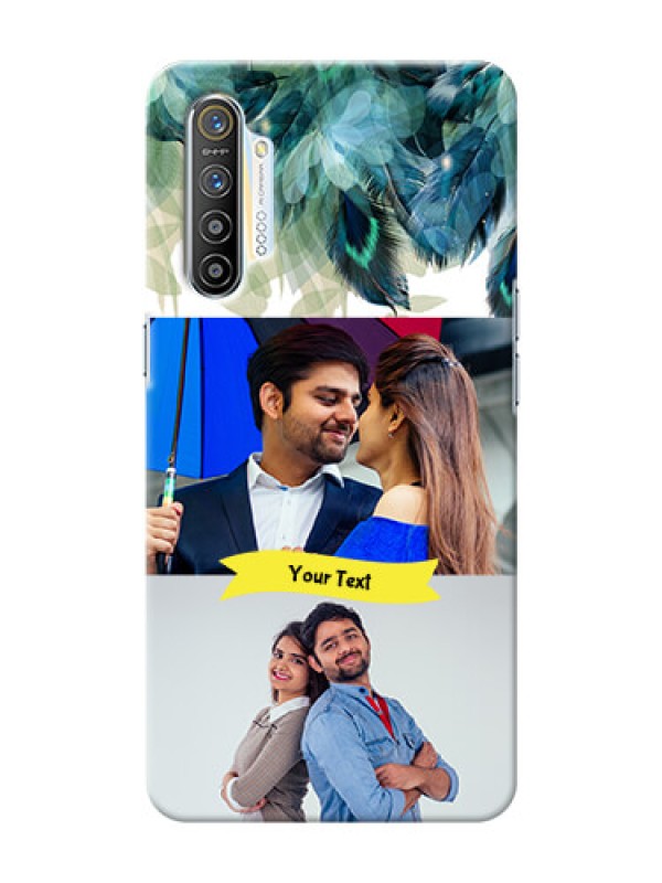 Custom Realme XT Phone Cases: Image with Boho Peacock Feather Design