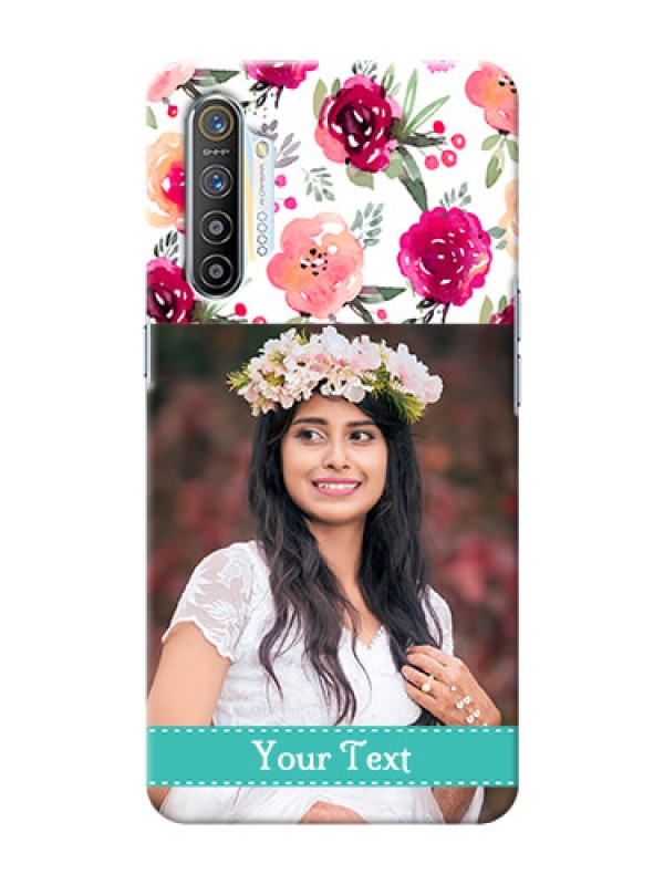 Custom Realme XT Personalized Mobile Cases: Watercolor Floral Design