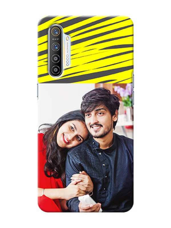 Custom Realme XT Personalised mobile covers: Yellow Abstract Design