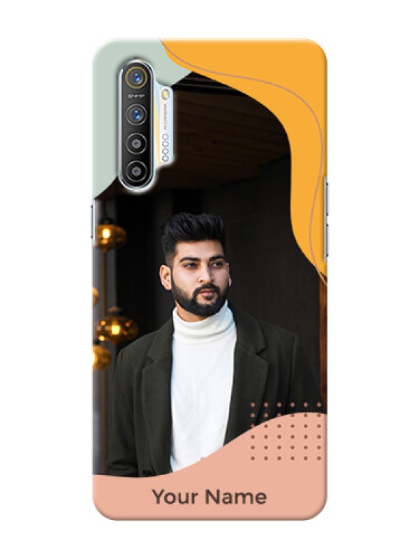 Custom Realme Xt Custom Phone Cases: Tri-coloured overlay design