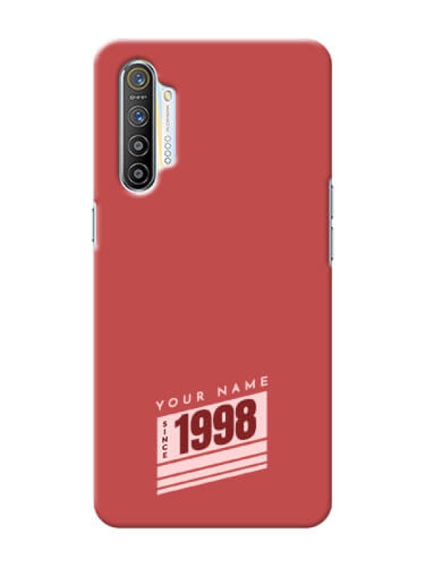 Custom Realme Xt Phone Back Covers: Red custom year of birth Design
