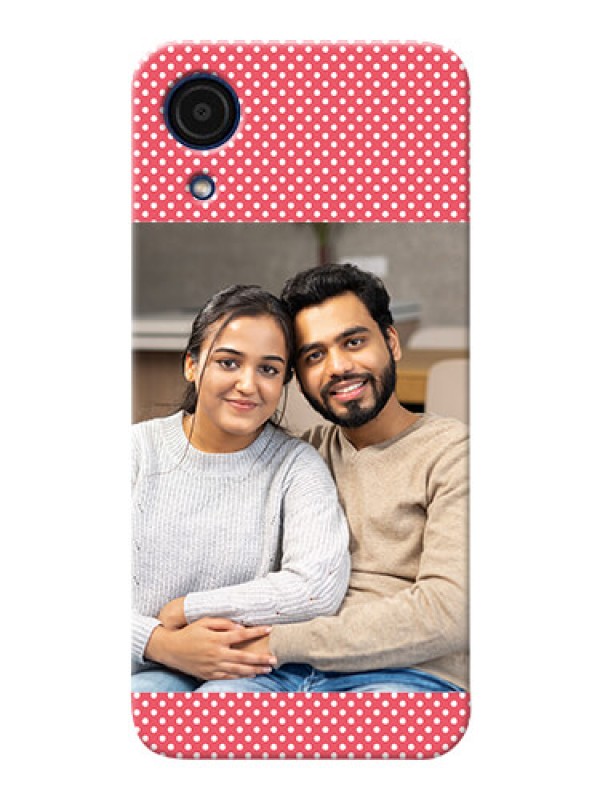 Custom Galaxy A03 Core Custom Mobile Case with White Dotted Design
