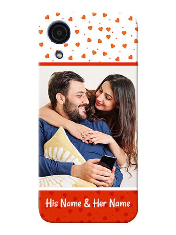 Custom Galaxy A03 Core Phone Back Covers: Orange Love Symbol Design