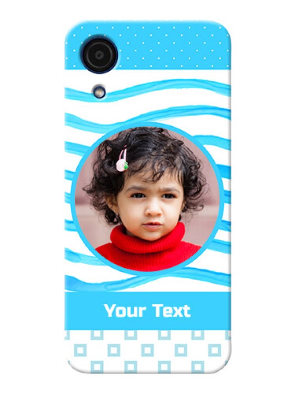 Custom Galaxy A03 Core phone back covers: Simple Blue Case Design