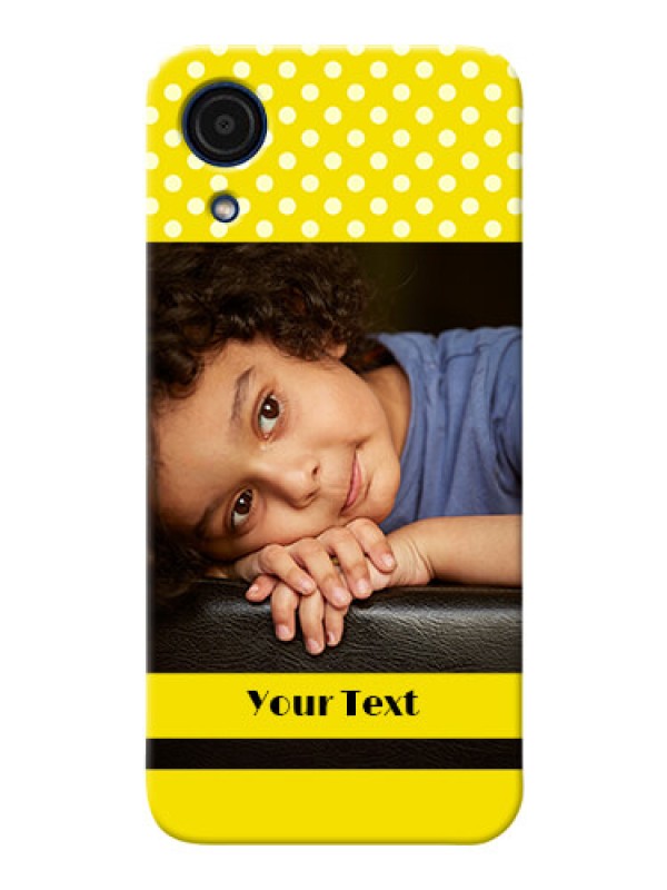 Custom Galaxy A03 Core Custom Mobile Covers: Bright Yellow Case Design