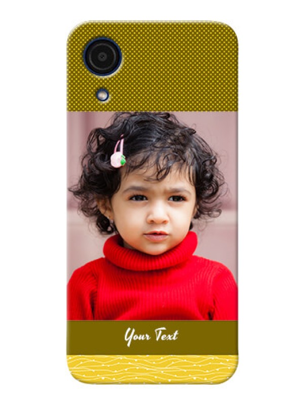 Custom Galaxy A03 Core custom mobile back covers: Simple Green Color Design