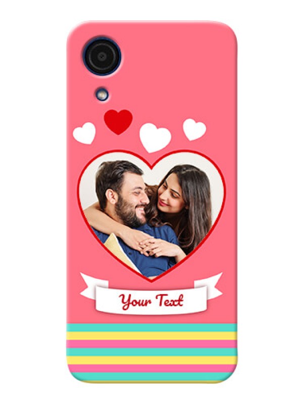Custom Galaxy A03 Core Personalised mobile covers: Love Doodle Design
