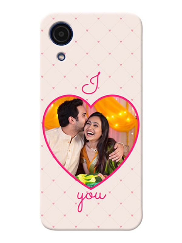 Custom Galaxy A03 Core Personalized Mobile Covers: Heart Shape Design