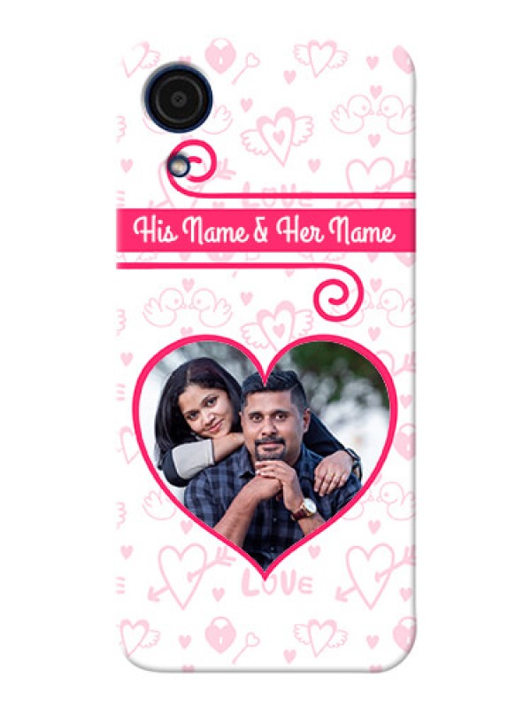 Custom Galaxy A03 Core Personalized Phone Cases: Heart Shape Love Design