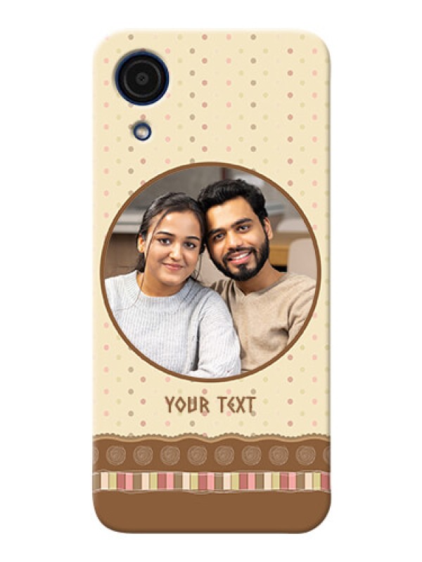 Custom Galaxy A03 Core Mobile Cases: Brown Dotted Mobile Case Design