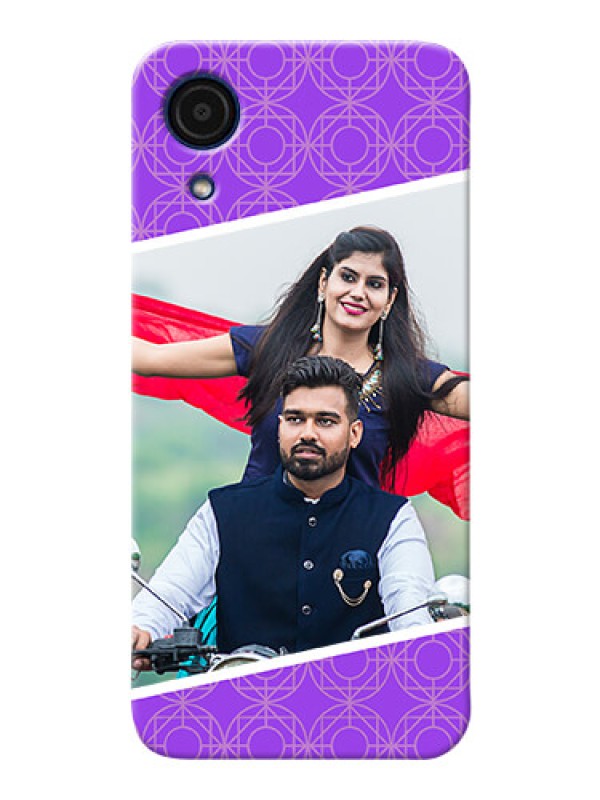 Custom Galaxy A03 Core mobile back covers online: violet Pattern Design
