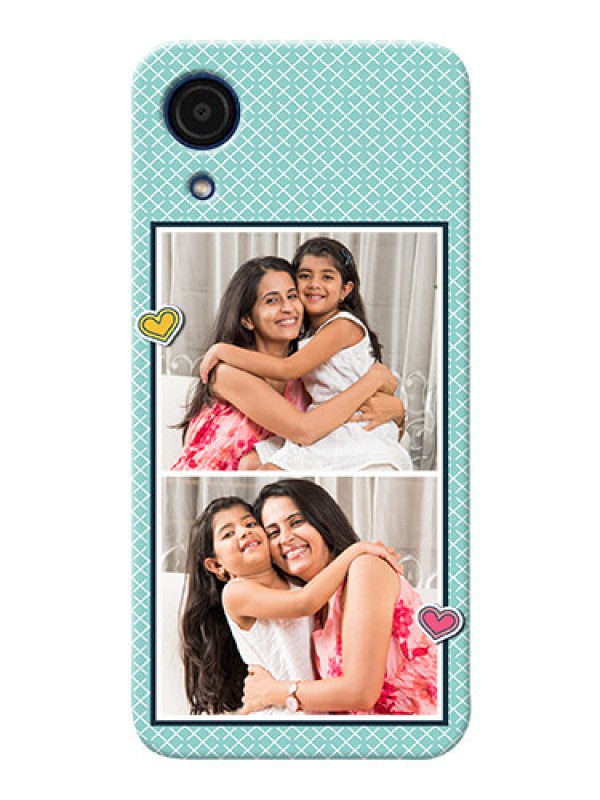 Custom Galaxy A03 Core Custom Phone Cases: 2 Image Holder with Pattern Design