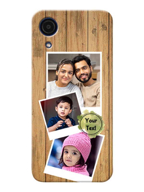 Custom Galaxy A03 Core Custom Mobile Phone Covers: Wooden Texture Design