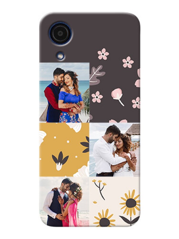 Custom Galaxy A03 Core phone cases online: 3 Images with Floral Design