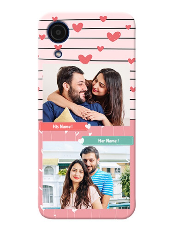 Custom Galaxy A03 Core custom mobile covers: Photo with Heart Design