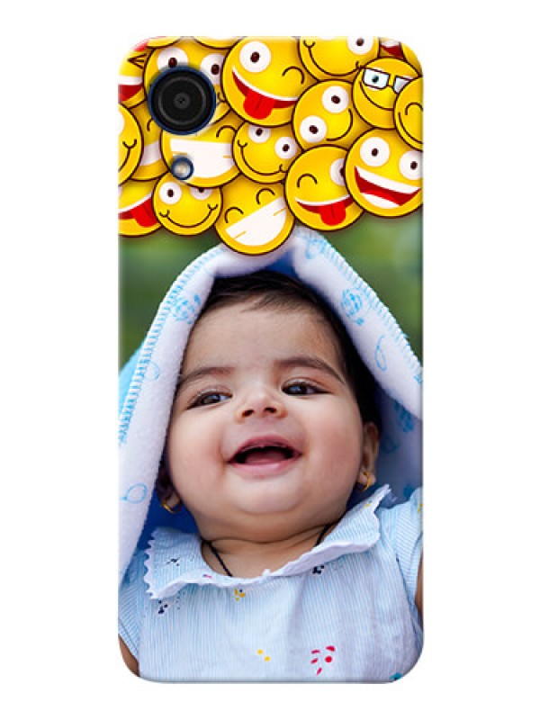 Custom Galaxy A03 Core Custom Phone Cases with Smiley Emoji Design