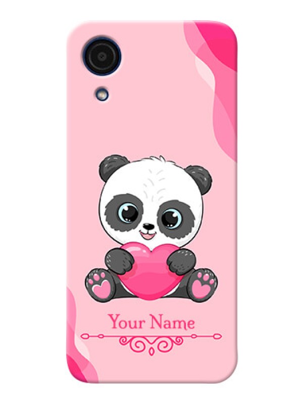 Custom Galaxy A03 Core Mobile Back Covers: Cute Panda Design
