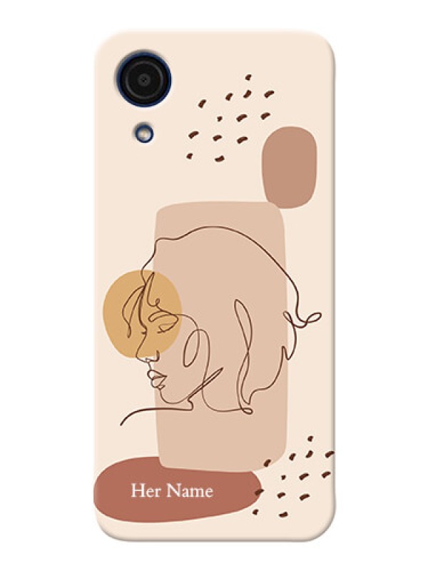 Custom Galaxy A03 Core Custom Phone Covers: Calm Woman line art Design