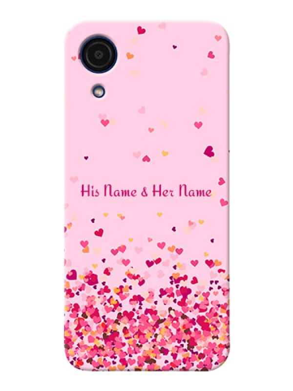 Custom Galaxy A03 Core Phone Back Covers: Floating Hearts Design