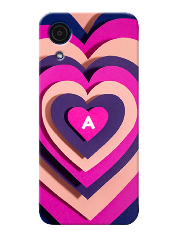 Custom Galaxy A03 Core Custom Mobile Case with Cute Heart Pattern Design