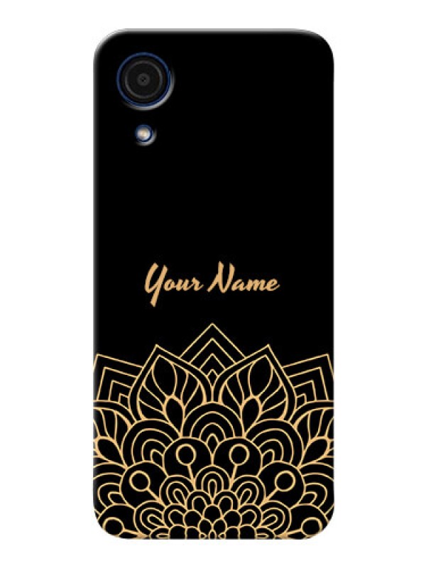 Custom Galaxy A03 Core Back Covers: Golden mandala Design