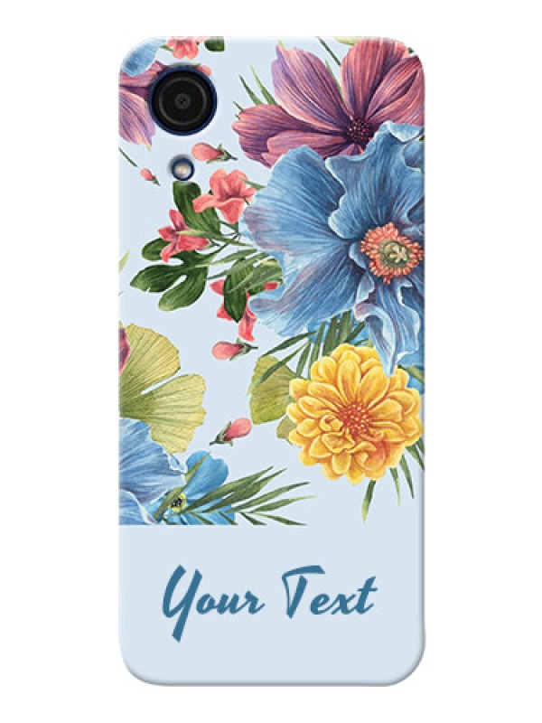 Custom Galaxy A03 Core Custom Phone Cases: Stunning Watercolored Flowers Painting Design