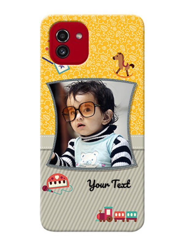 Custom Galaxy A03 Mobile Cases Online: Baby Picture Upload Design