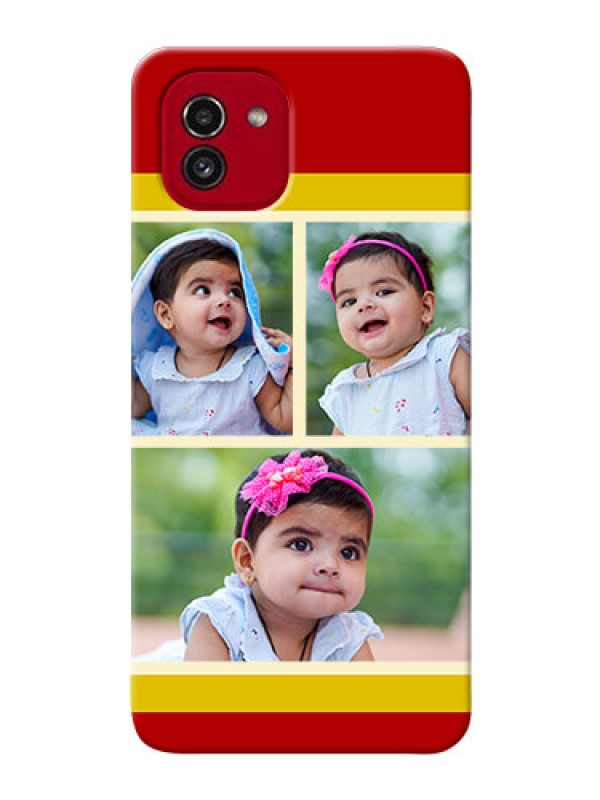 Custom Galaxy A03 mobile phone cases: Multiple Pic Upload Design