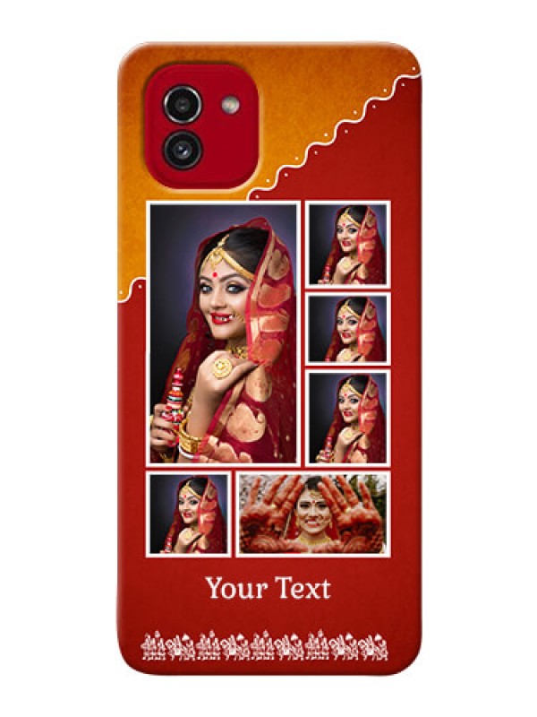 Custom Galaxy A03 customized phone cases: Wedding Pic Upload Design