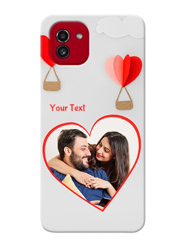 Custom Galaxy A03 Phone Covers: Parachute Love Design