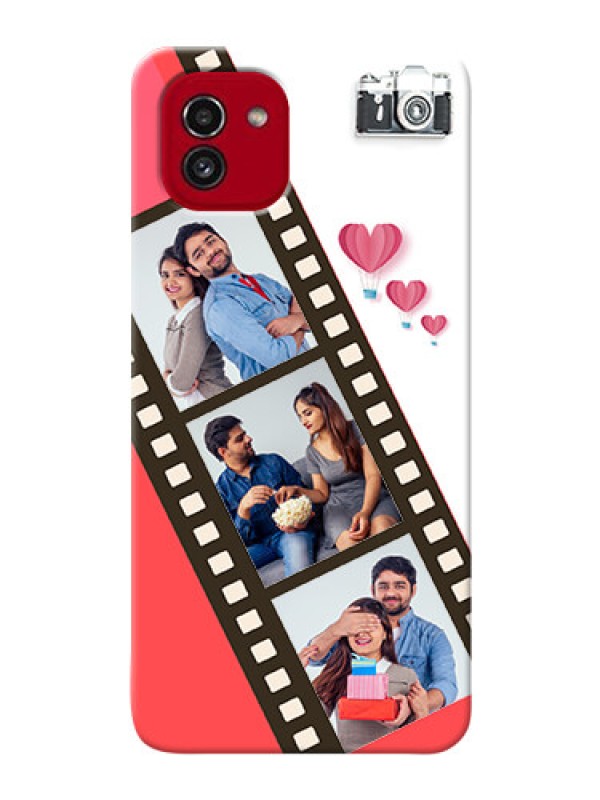 Custom Galaxy A03 custom phone covers: 3 Image Holder with Film Reel