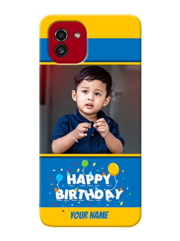 Custom Galaxy A03 Mobile Back Covers Online: Birthday Wishes Design