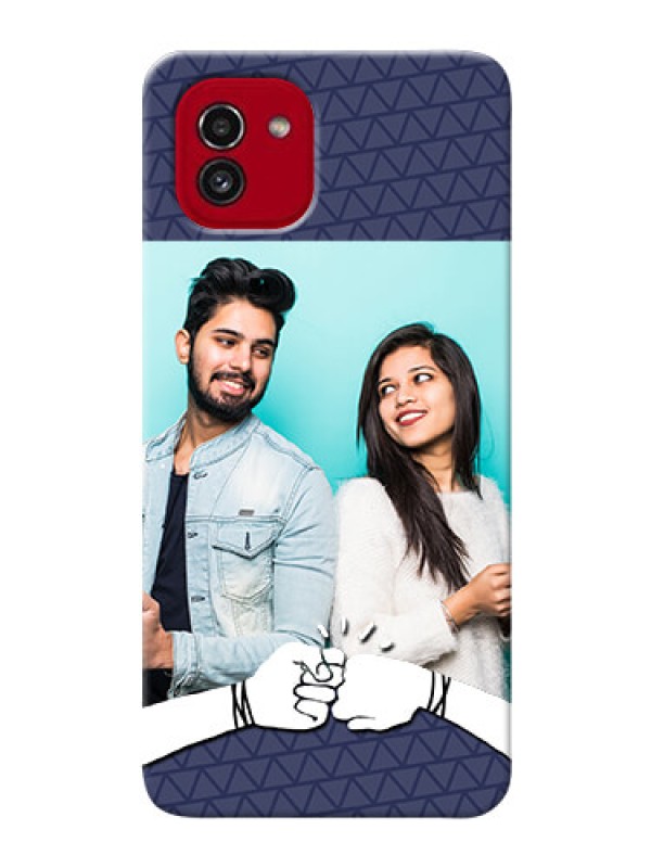 Custom Galaxy A03 Mobile Covers Online with Best Friends Design 