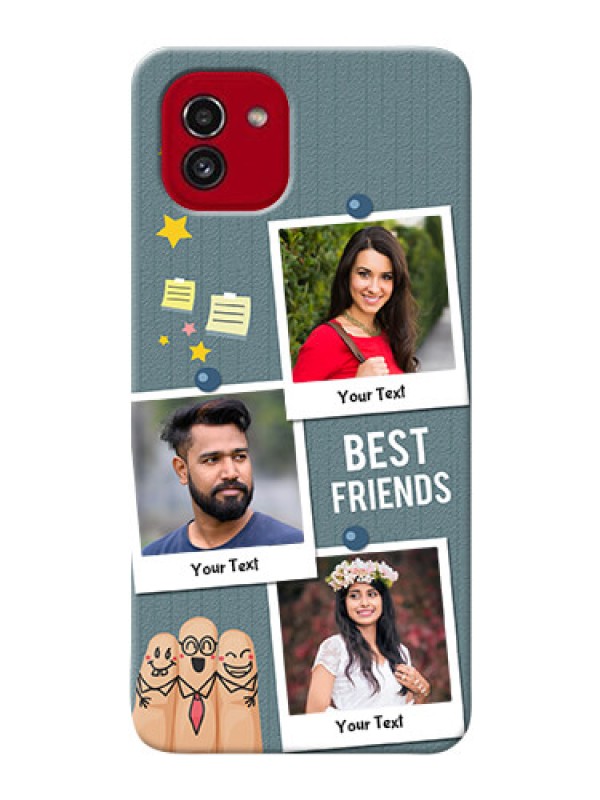 Custom Galaxy A03 Mobile Cases: Sticky Frames and Friendship Design