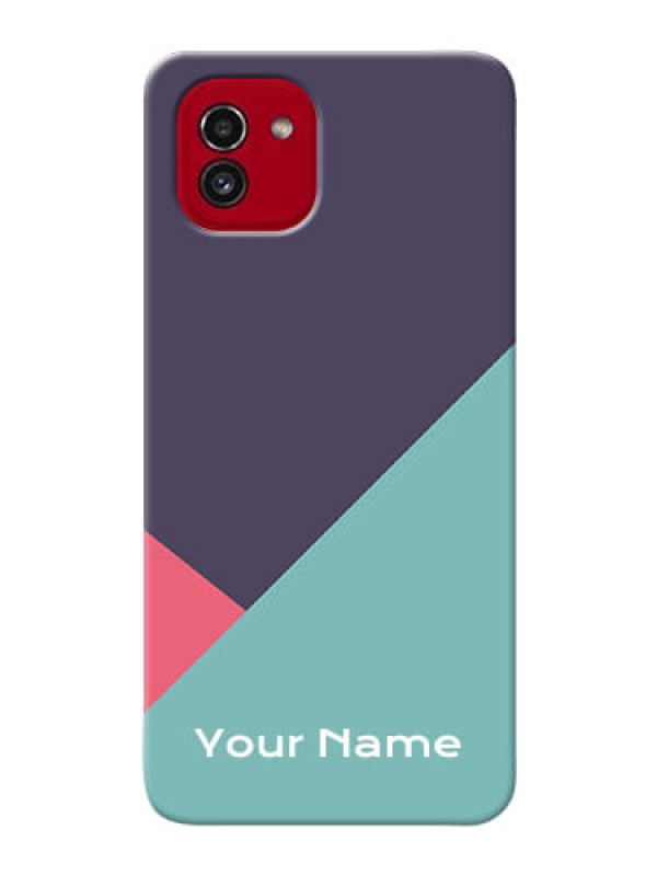 Custom Galaxy A03 Custom Phone Cases: Tri  Color abstract Design