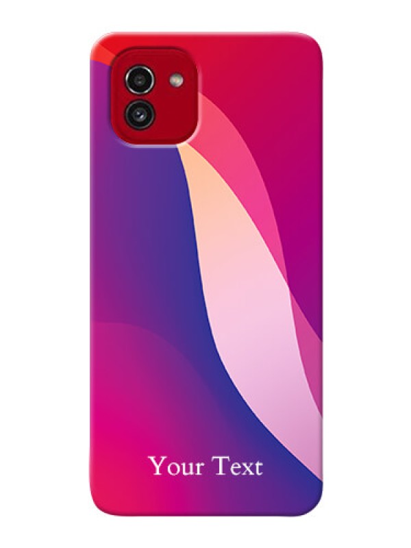 Custom Galaxy A03 Mobile Back Covers: Digital abstract Overlap Design