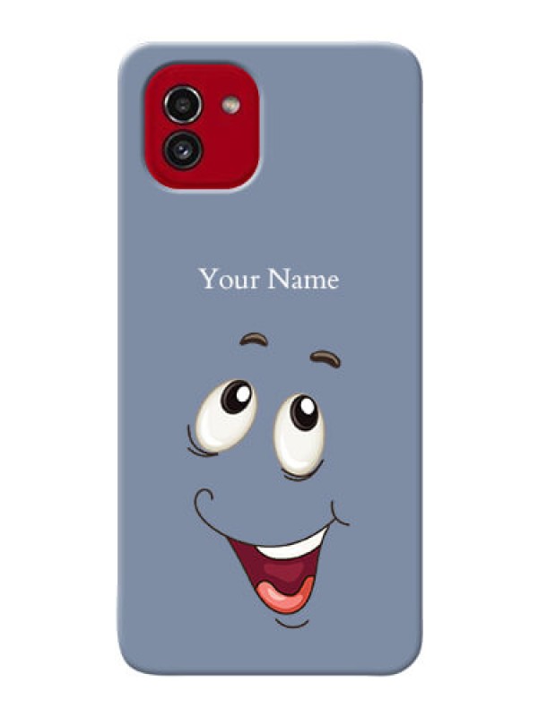 Custom Galaxy A03 Phone Back Covers: Laughing Cartoon Face Design