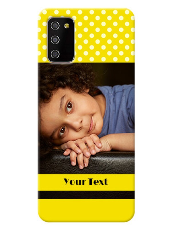 Custom Galaxy A03s Custom Mobile Covers: Bright Yellow Case Design
