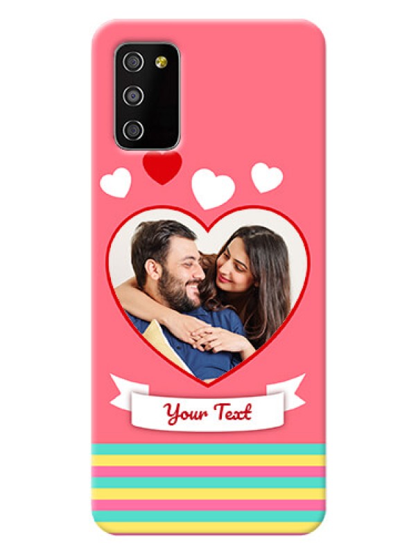 Custom Galaxy A03s Personalised mobile covers: Love Doodle Design