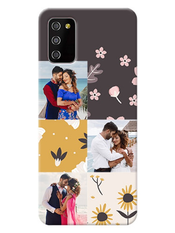 Custom Galaxy A03s phone cases online: 3 Images with Floral Design