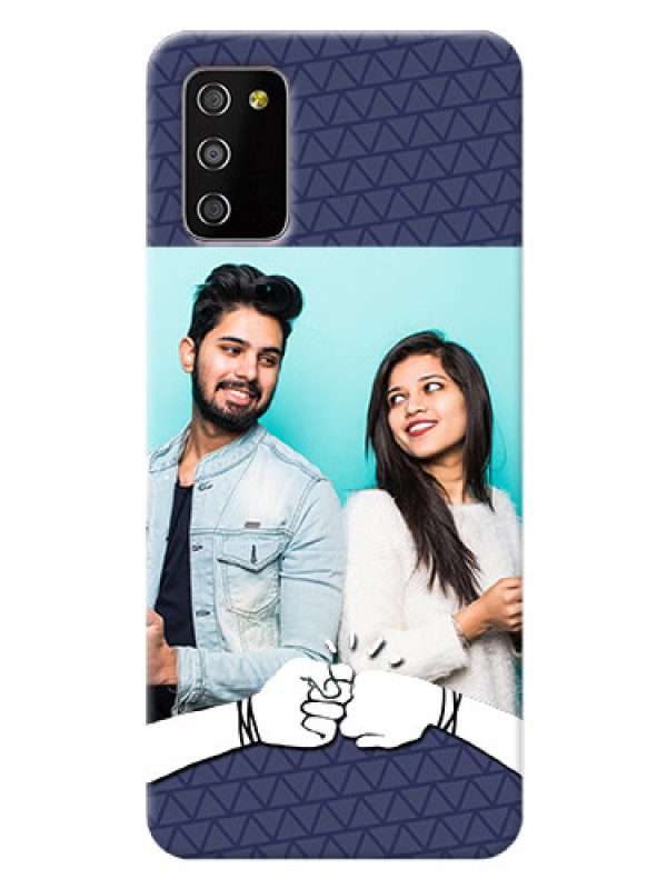 Custom Galaxy A03s Mobile Covers Online with Best Friends Design 