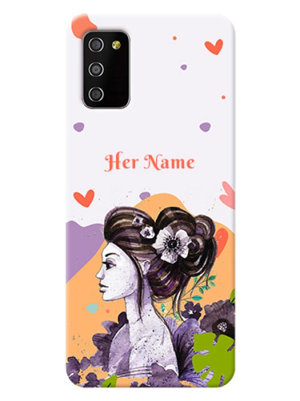 Custom Galaxy A03S Custom Mobile Case with Woman And Nature Design